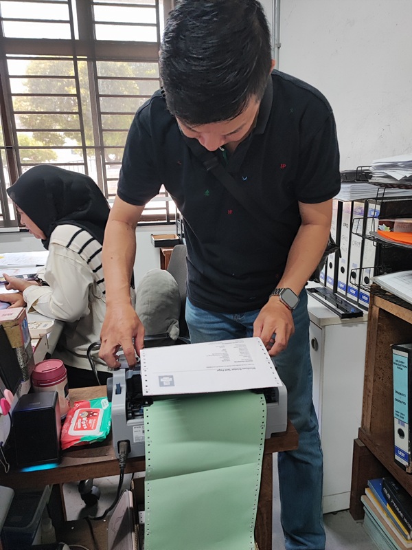 Checking Epson dot matrix printer