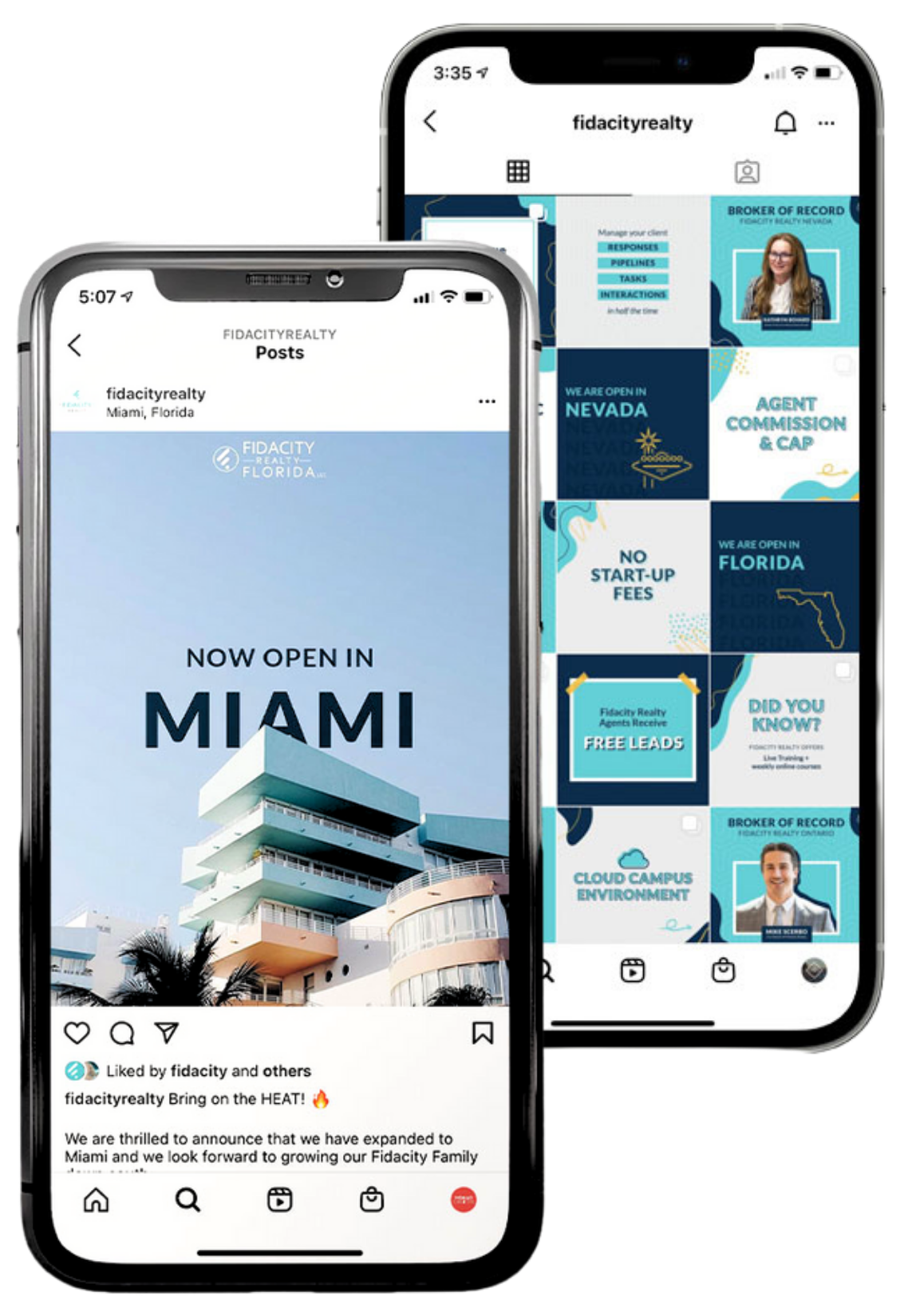 real estate agent with branded social media