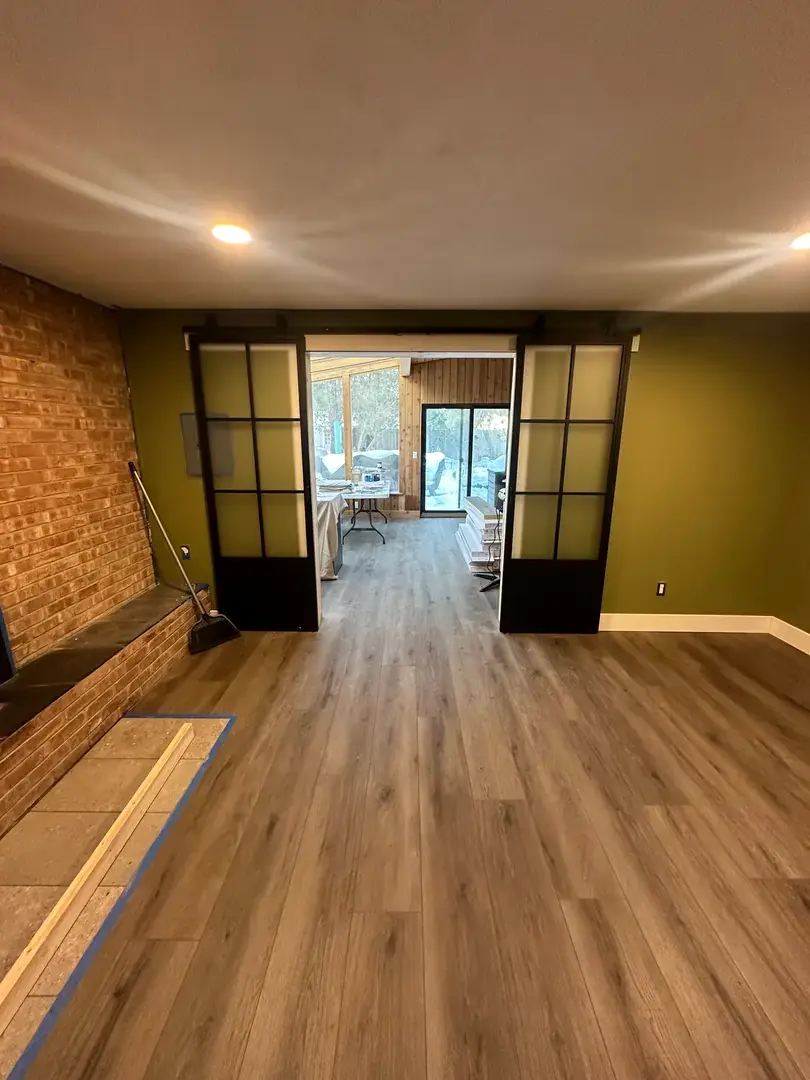 sliding barn doors in living room