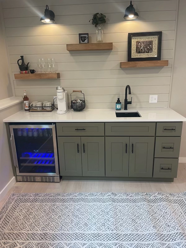 Basement bar area