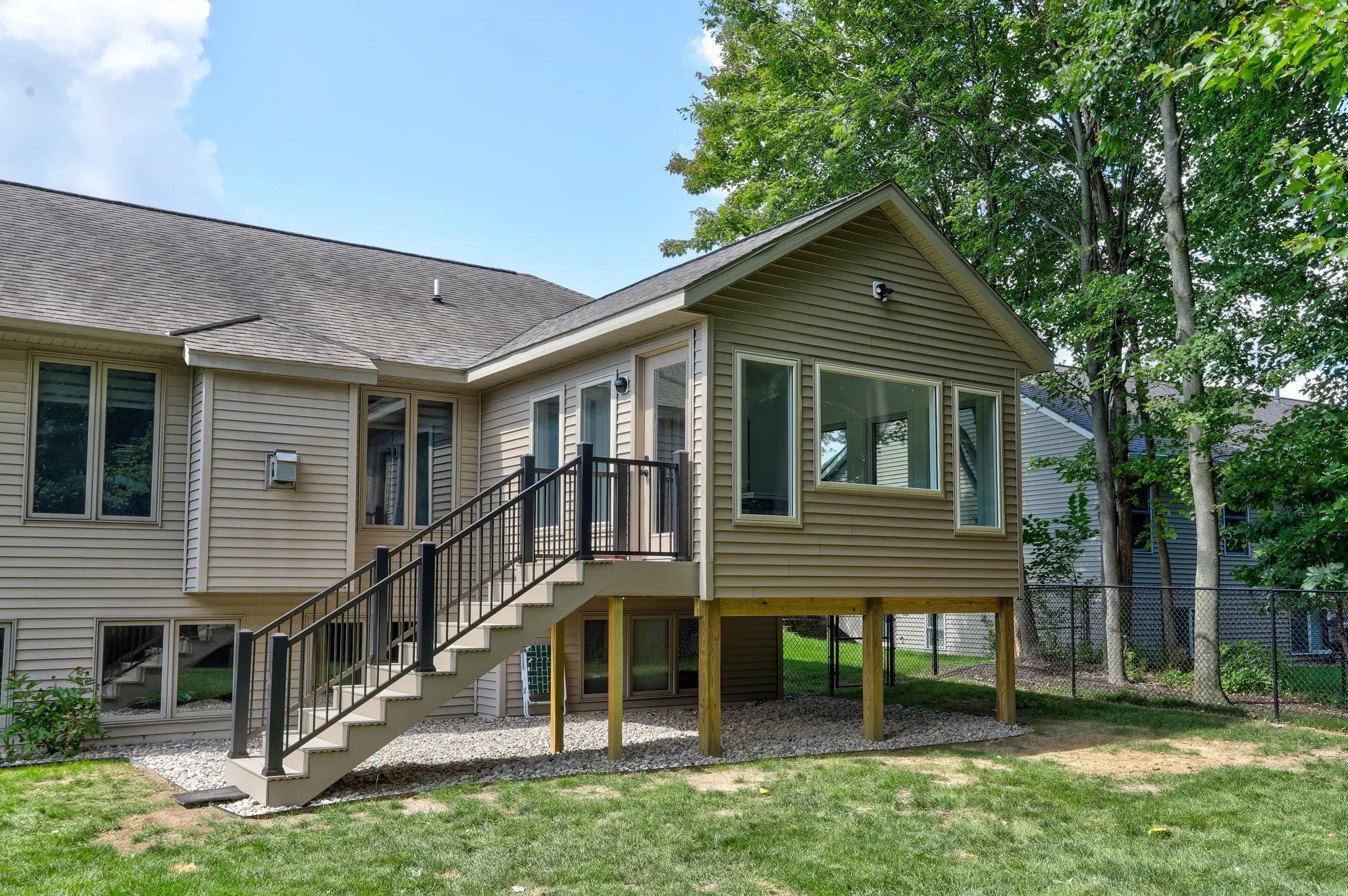 Home addition exterior in Grand Rapids area