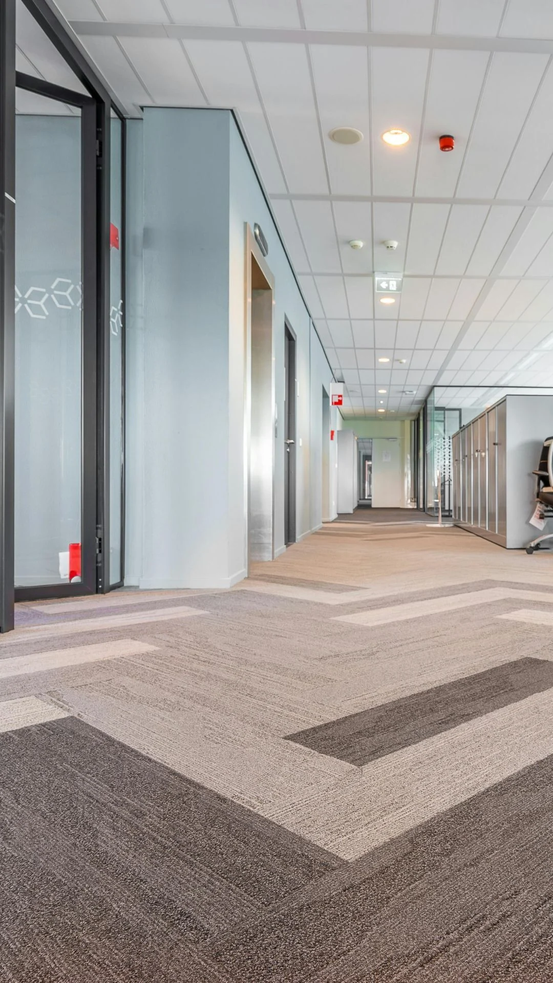 Commercial office hallway remodeling
