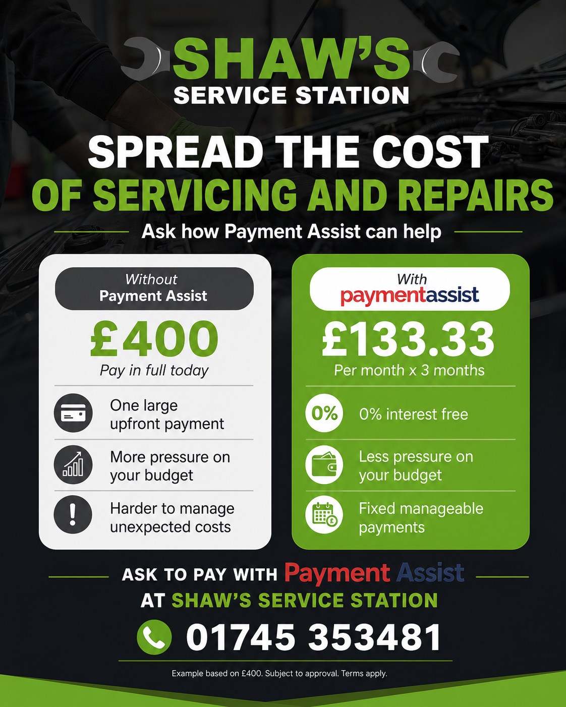 Payment Assist available at Shaw's Service Station