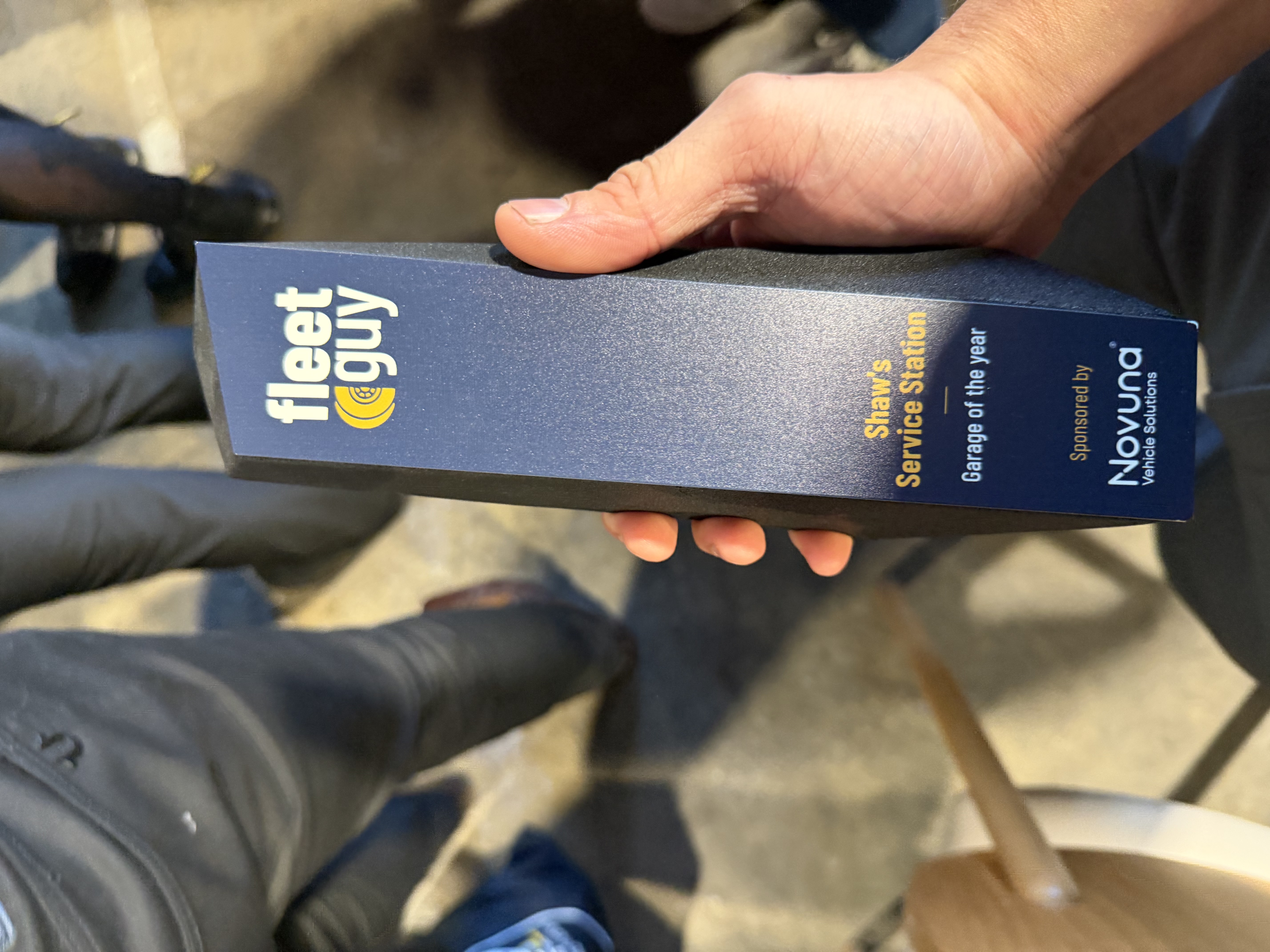 The Fleet Guy Garage of the Year award trophy, sponsored by Novuna Vehicle Solutions, won by Shaw's Service Station 2026