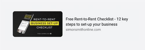 Example Facebook Marketplace Advert