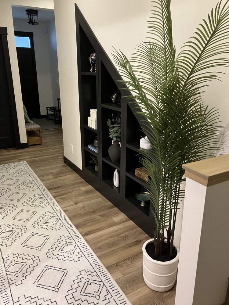 Integrated Black Pullout Cabinetry