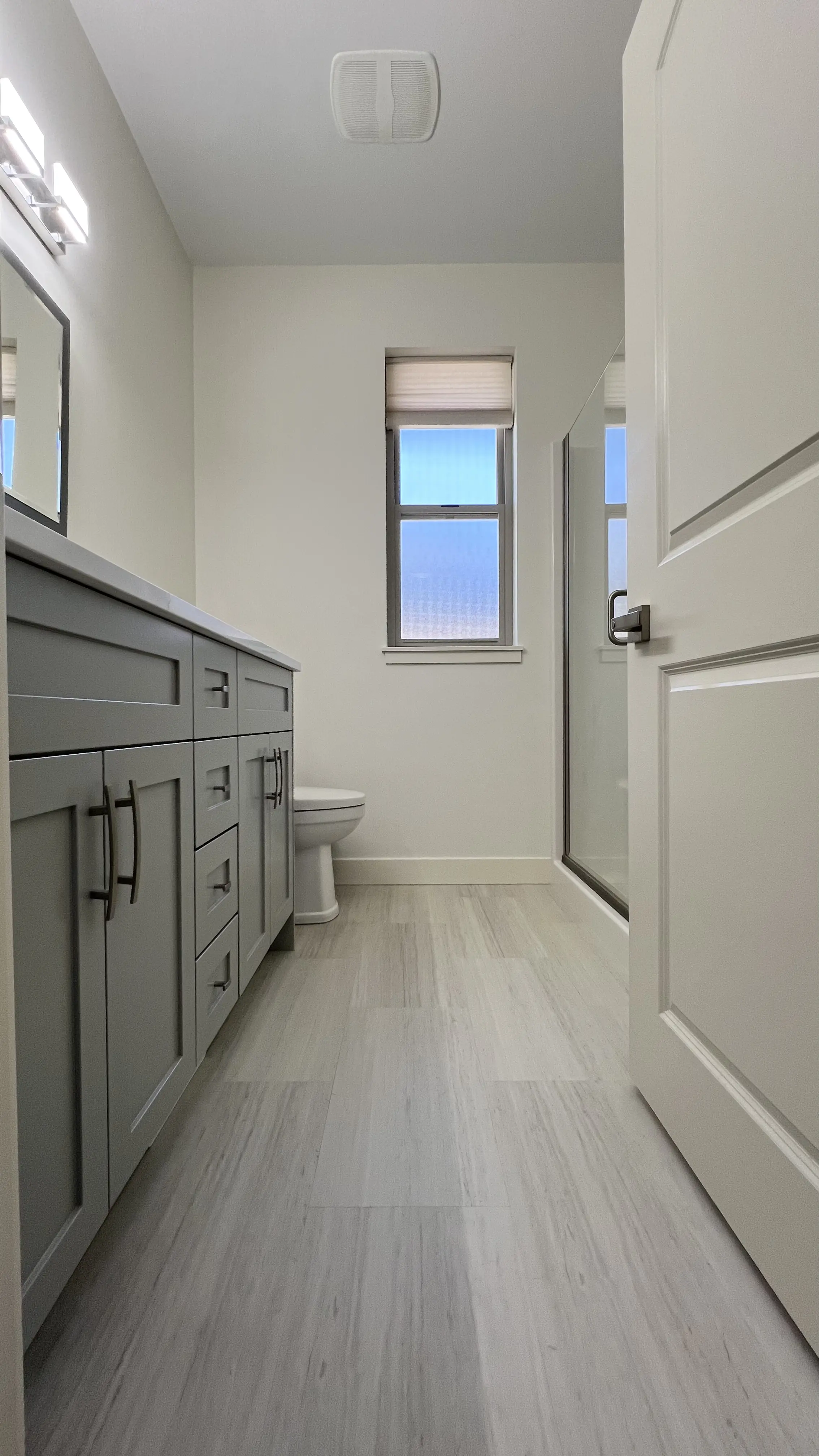 Custom bathroom vanity and tile work
