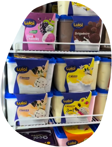 Freezer com potes Luigi