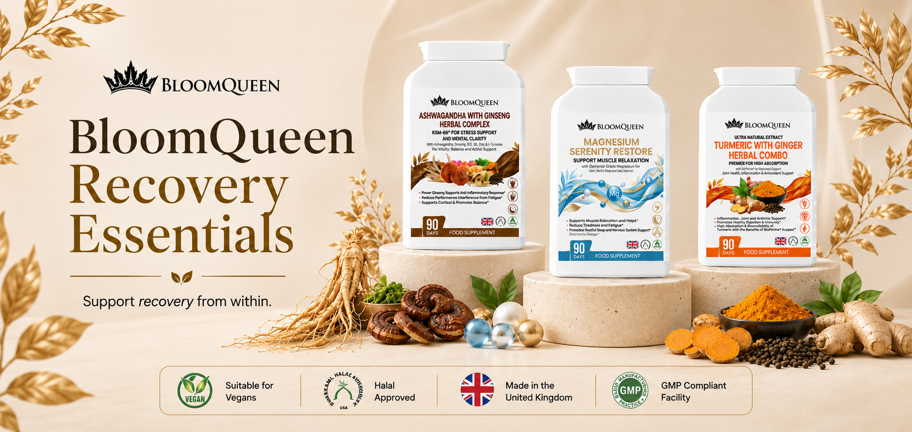 BloomQueen Recovery Supplement Line