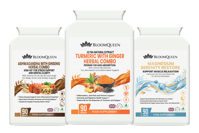 BloomQueen Complete Recovery: Turmeric, Magnesium and Ashwagandha