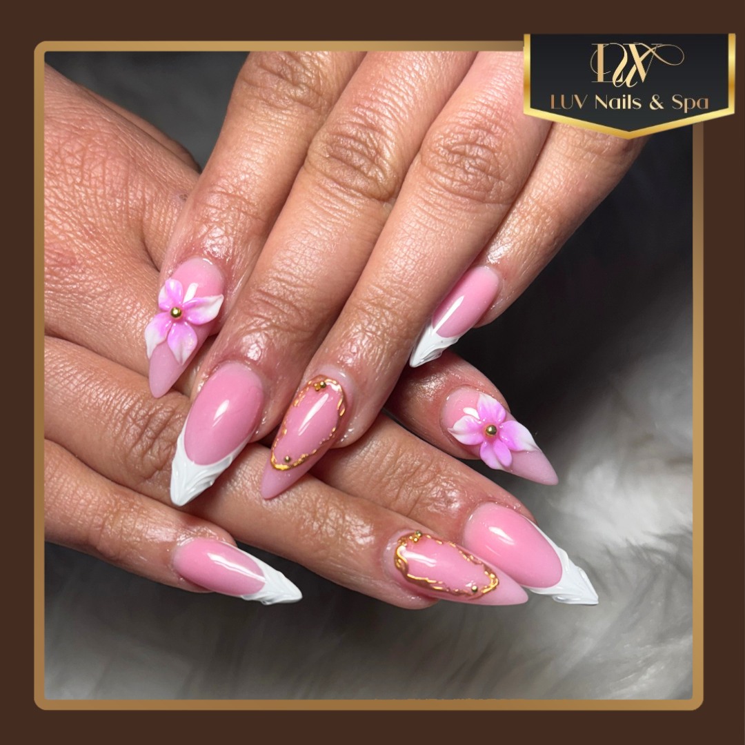 Bright color gel nails Bellflower