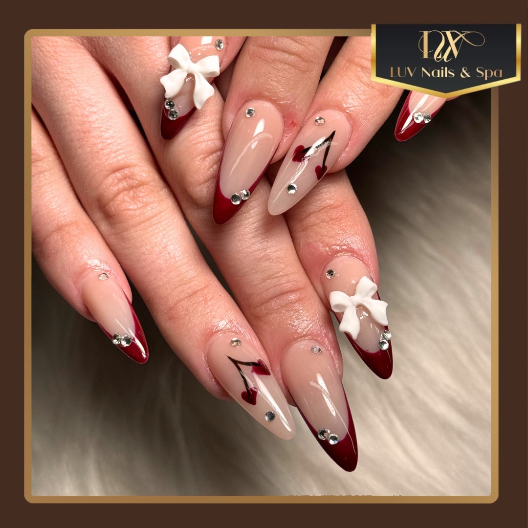 Long coffin acrylic nails Bellflower