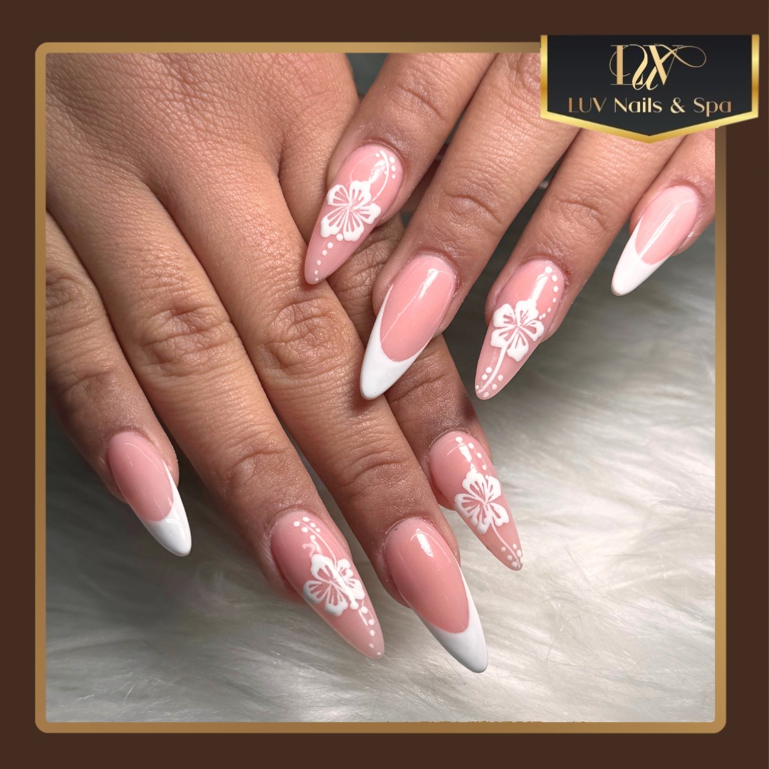 Glitter nail art Luv Nails and Spa