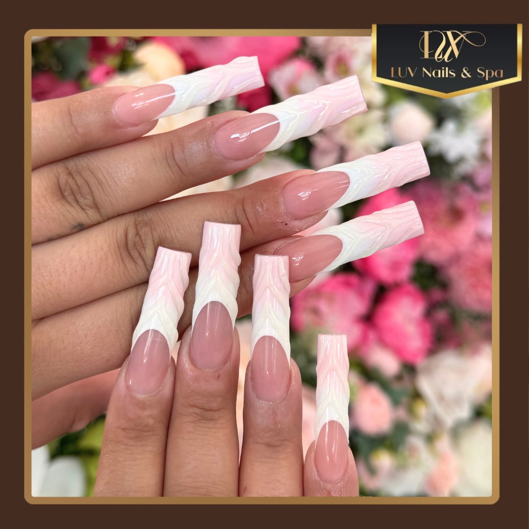 French tip nails Luv Nails Spa