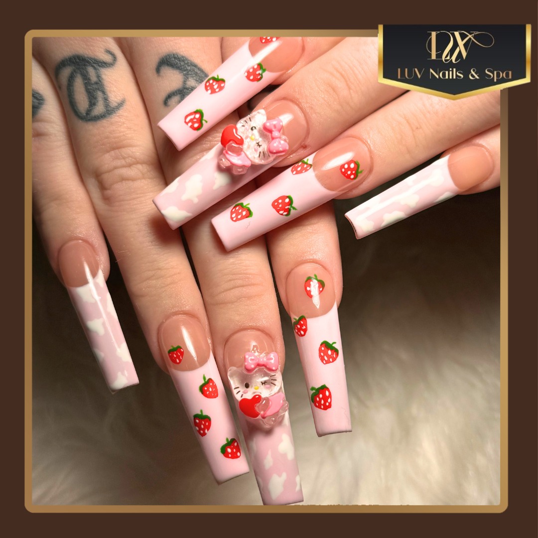Acrylic nail set Luv Nails Bellflower