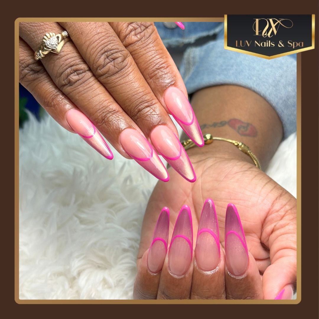 Custom nail design at Luv Nails & Spa Bellflower