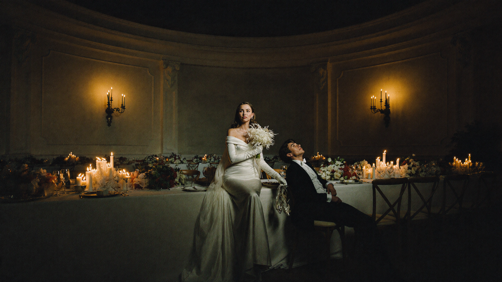 Montréal wedding couple — Old Montreal limestone architecture, editorial portrait