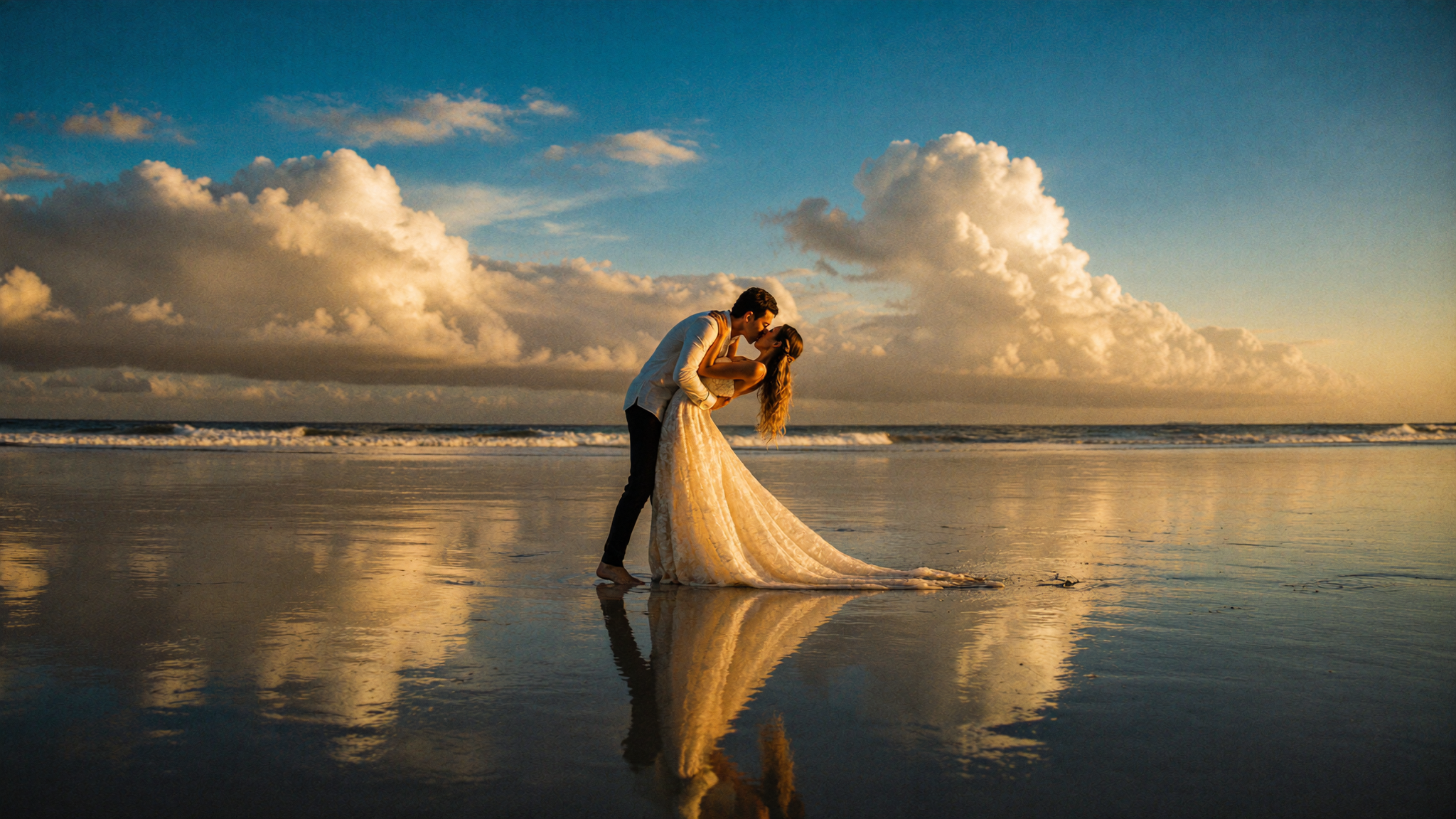 Wedding couple portrait in Vancouver — warm editorial light, Pacific Northwest forest setting