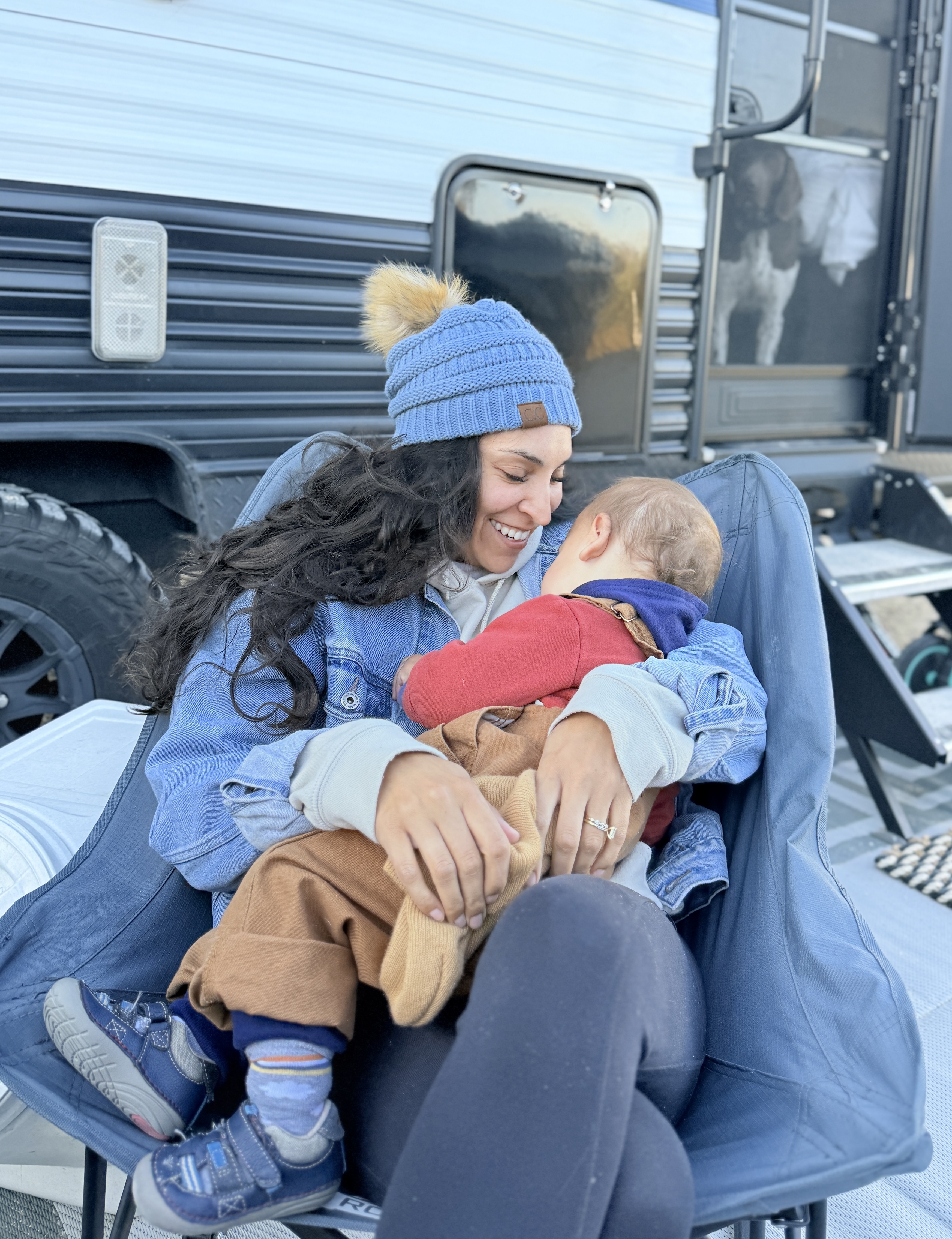Bridgett Dunbar holding Maverick
