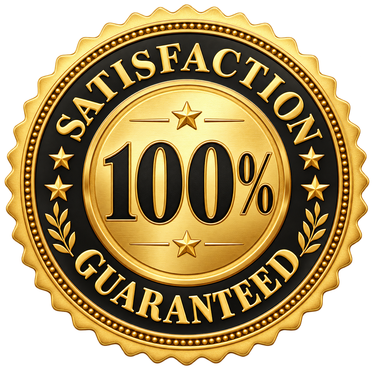 100% Satisfaction Guaranteed gold seal