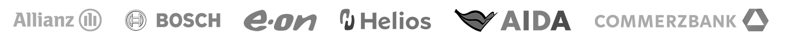 Logos_Allianz_Bosch_eon_Helios_AIDA_Commerzbank