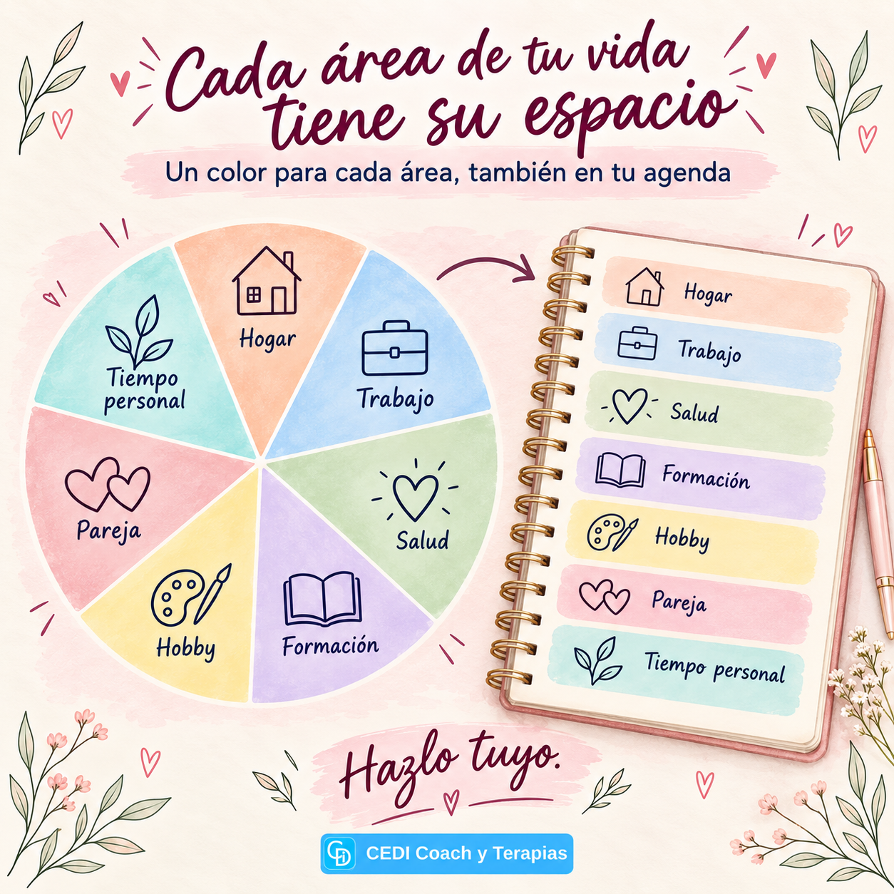 CEDI Rueda de vida y agenda a color CEDI Rueda de vida y agenda a color