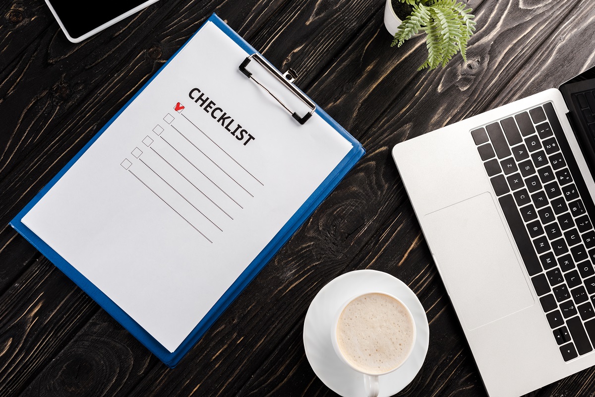 business checklist desk