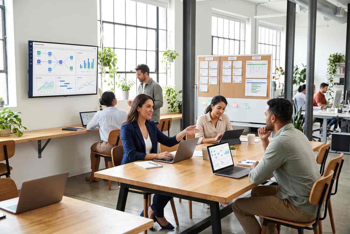 Small business owner analyzing team execution problems and operational bottlenecks caused by disconnected software tools Small business owner analyzing team execution problems and operational bottlenecks caused by disconnected software tools