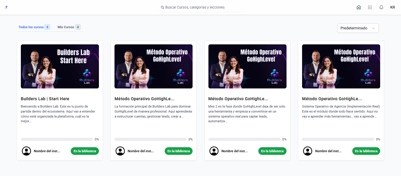 Vista interior de la comunidad