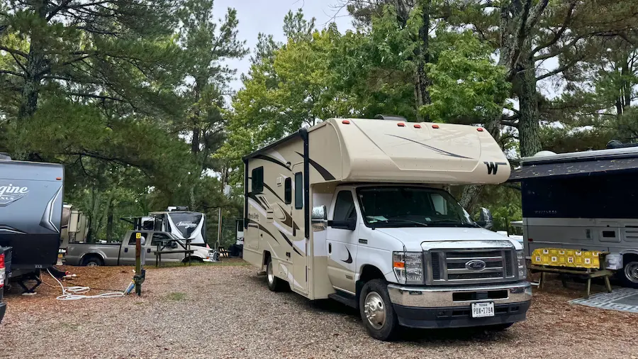 Quiet campsite with room to spread out at Ozark RV Park