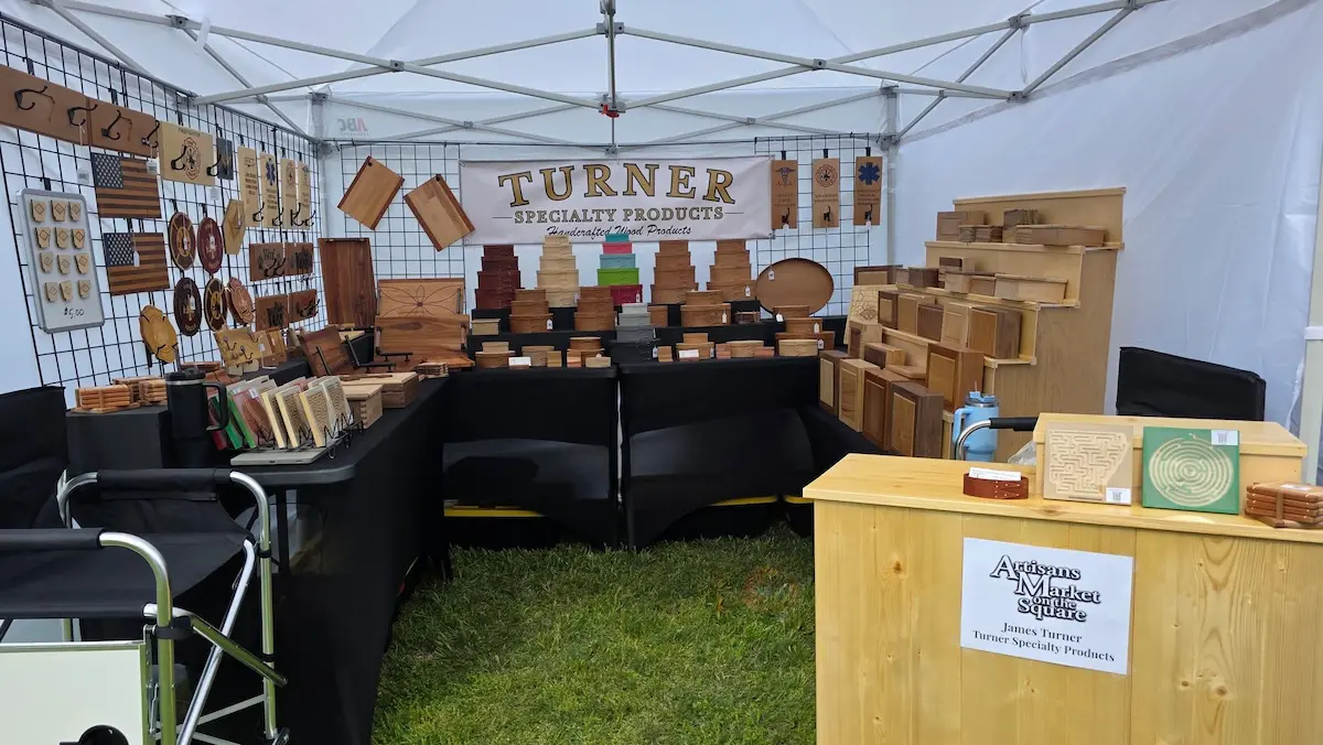 Artisan Market on the Square with handmade crafts and local creations