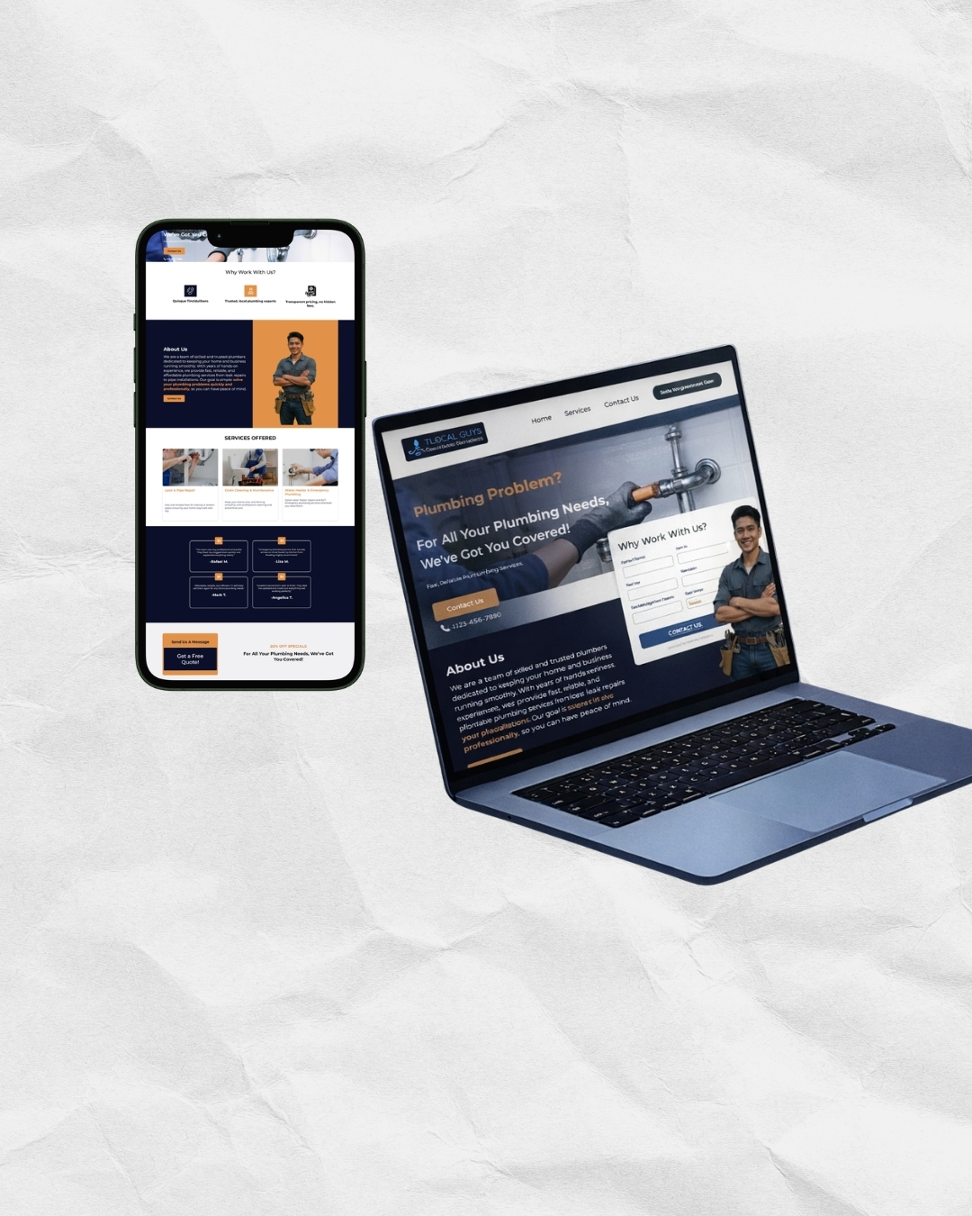 Plumbing Funnel Mockup