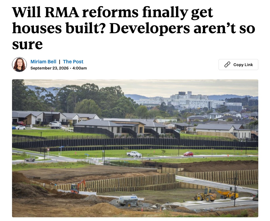 John Kenel in The Post on the RMA reforms