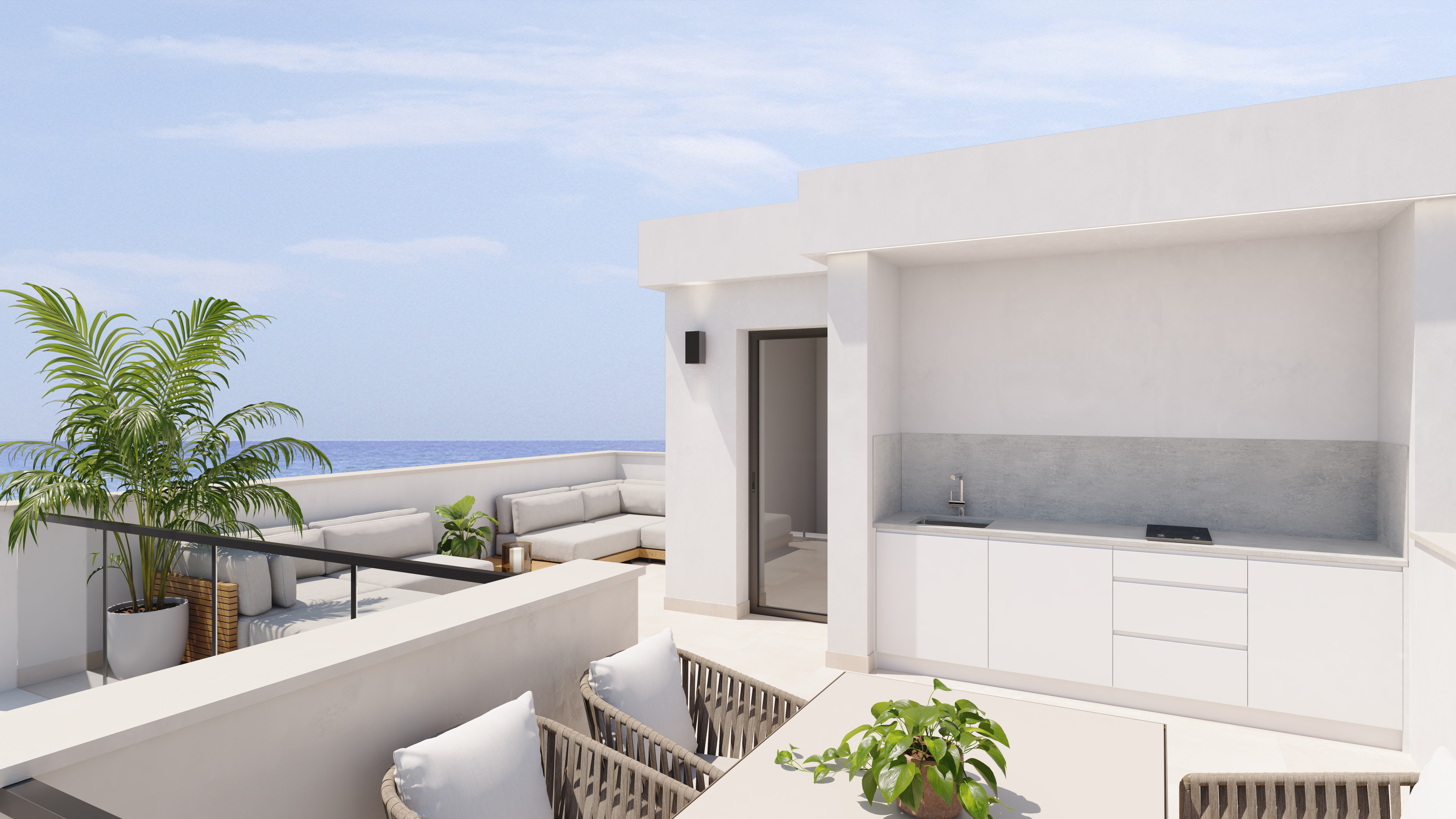 Solarium at L.A. Beach Villas – 3 Bedroom Detached Villa, Los Narejos, Los Alcázares, Murcia