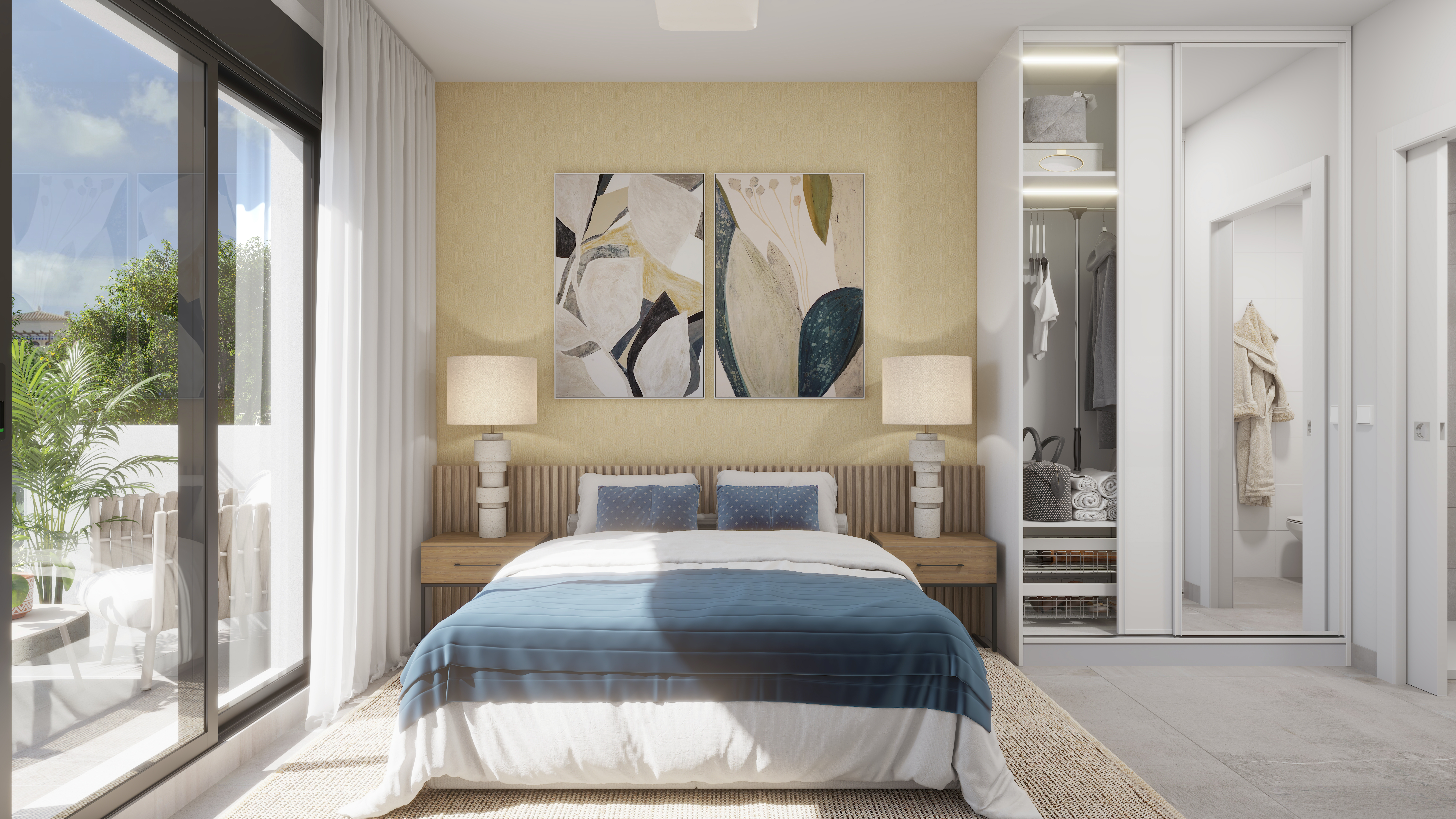 Bedroom at L.A. Beach Villas – 3 Bedroom Detached Villa, Los Narejos, Los Alcázares, Murcia