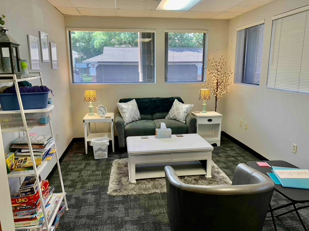 Compassion Counseling office — therapist's chair and desk