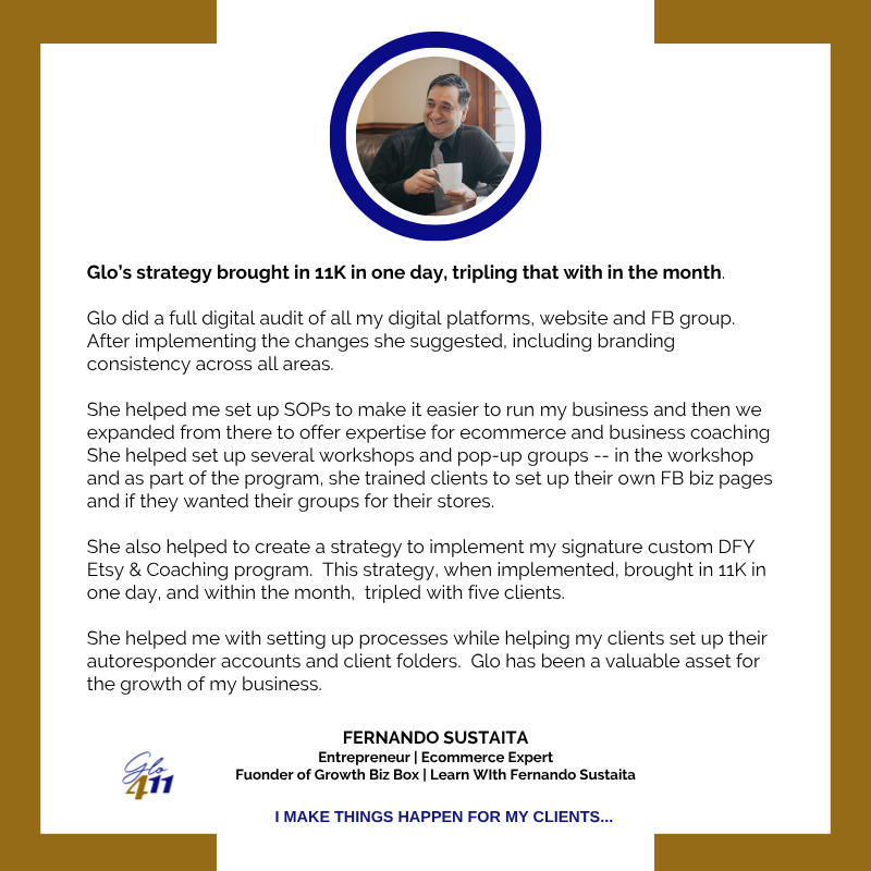 Glo Studio Marketing client testimonial 3