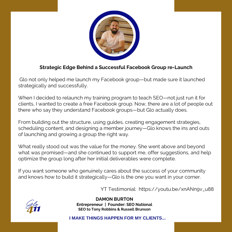 Glo Studio Marketing client testimonial 1