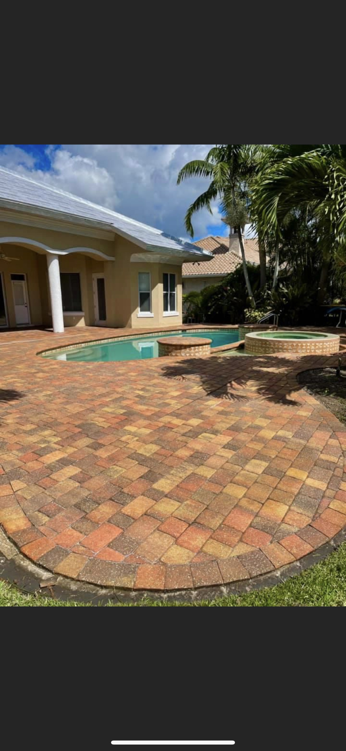 Clean paver pool deck