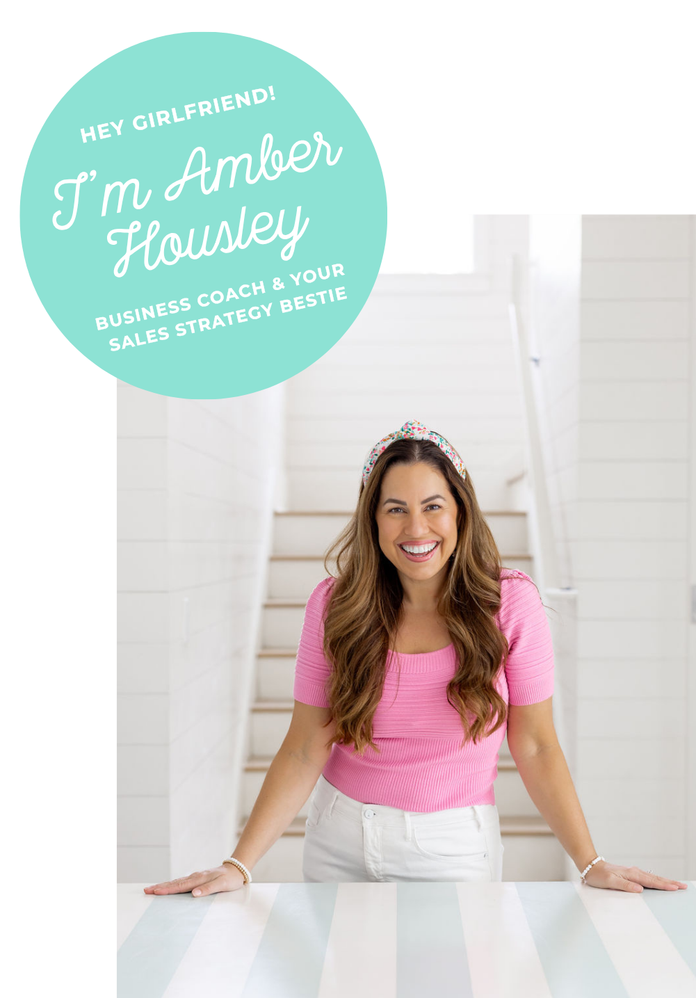 Amber Housley, a female business coach and marketing strategist
