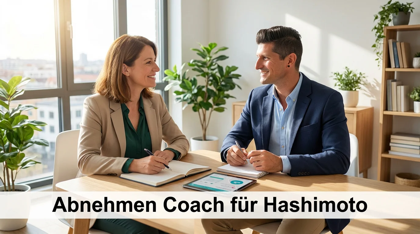 Abnehmcoach Frank bei professioneller Beratung mit Klientin zum Thema Abnehmen mit Hashimoto