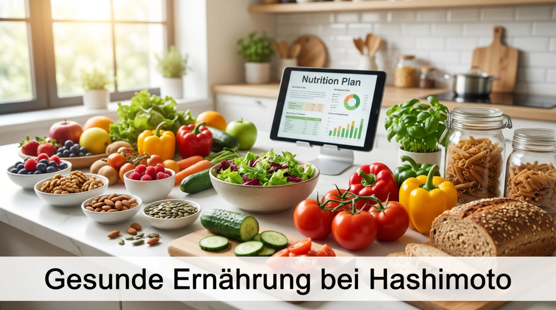 Gesunde Lebensmittel für Abnehmen bei Hashimoto - Gemüse, Obst und Vollkorn