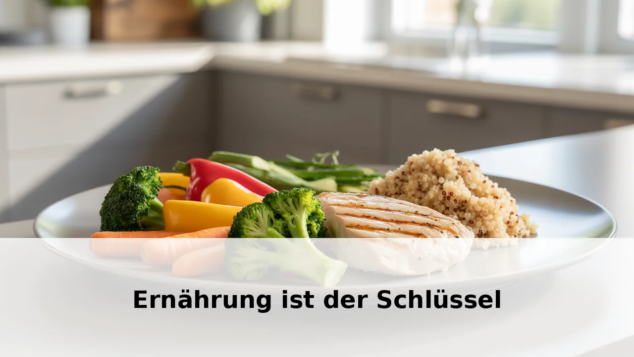 Gesunde, ausgewogene Mahlzeit - Ernährung ist wichtiger als Sport beim Abnehmen