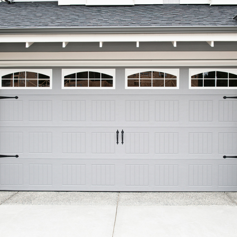 White garage door