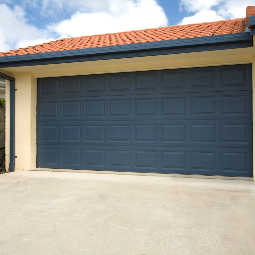 Blue garage door