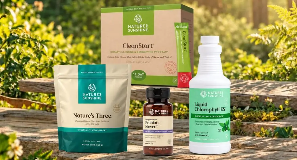 Detox Pack: CleanStart, Nature’s Three, Probiotic Eleven and Liquid Chlorophyll ES