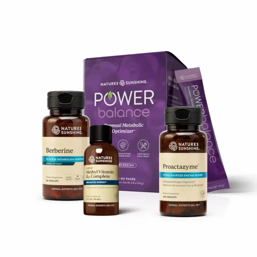 Metabolic Wellness Pack: Berberine, Proactazyme, Power Balance and Methyl B-12 Complete