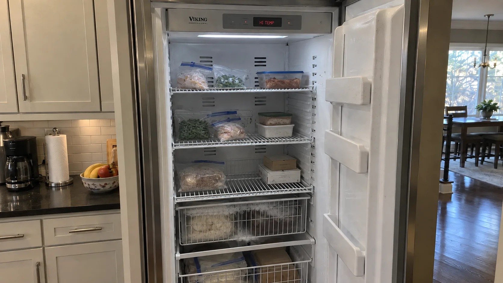 High Temperature Warning & Frost Buildup — Viking VCFB5363 36" Built-In All-Freezer