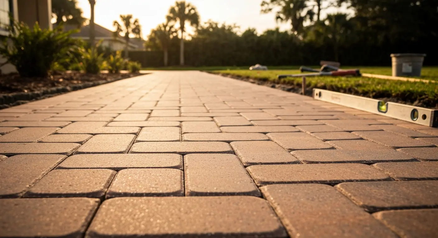 Paver walkway installation