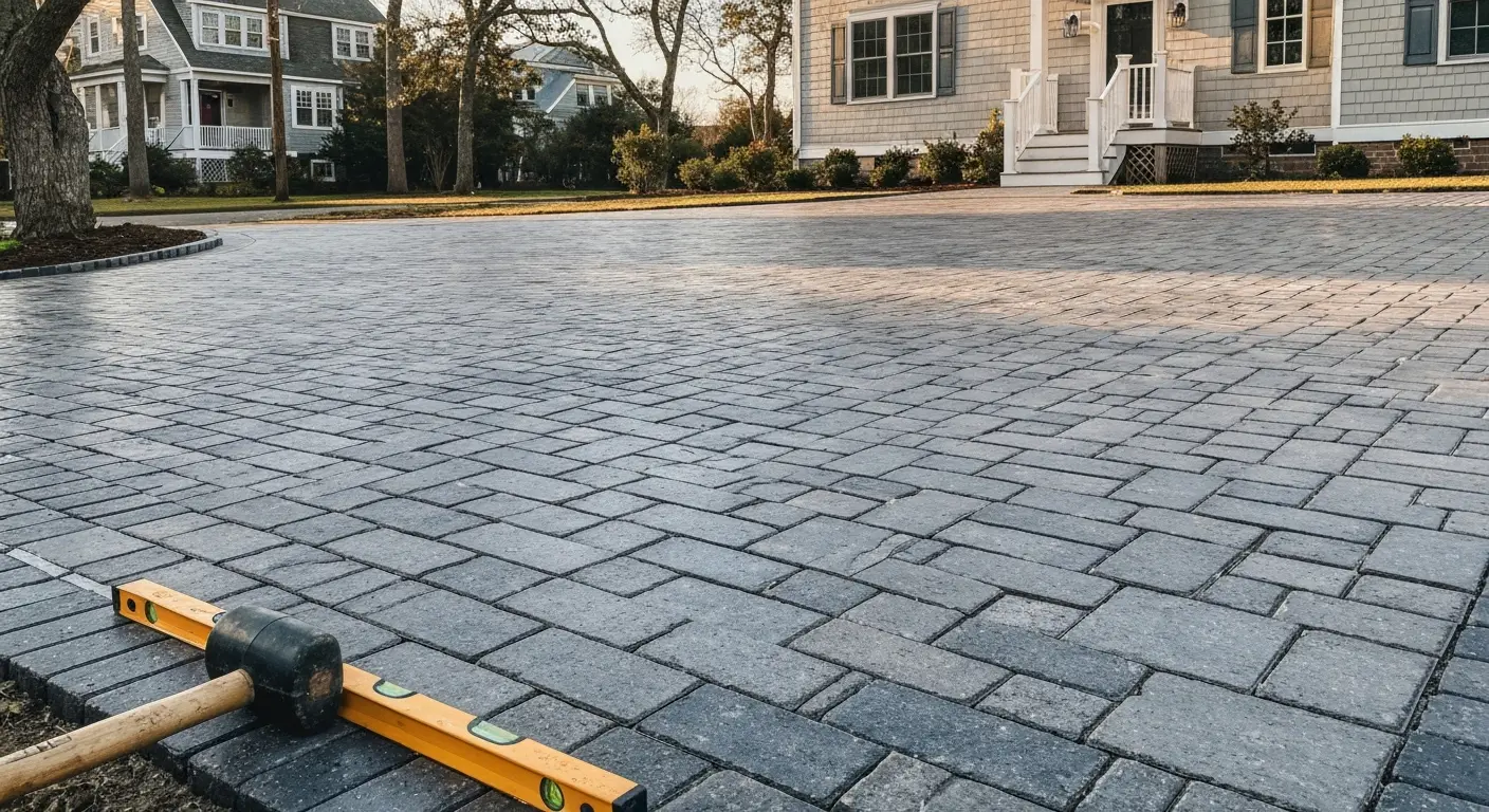 Driveway paver installation